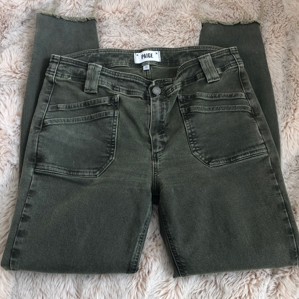 Paige denim. Olive. Hoxton ankle. Skinny